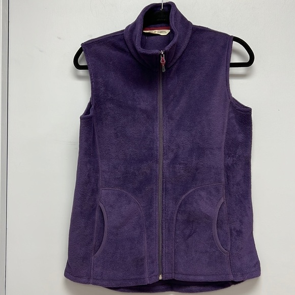NWT Woolrich Andes Fleece Vest- Eggplant - Picture 1 of 5